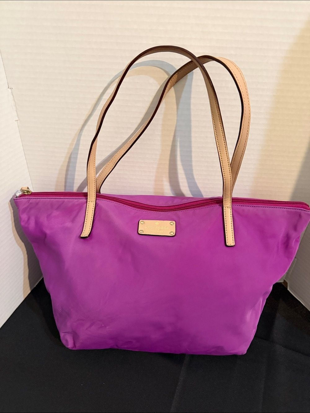 kate spade Kennedy Park Sophie Zipper Tote with Tan Handles